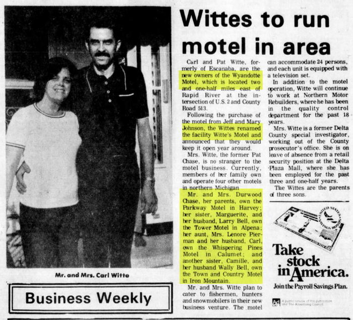 Town & Country Motel (Town and Country Motel) - Jul 9 1977 Article (newer photo)